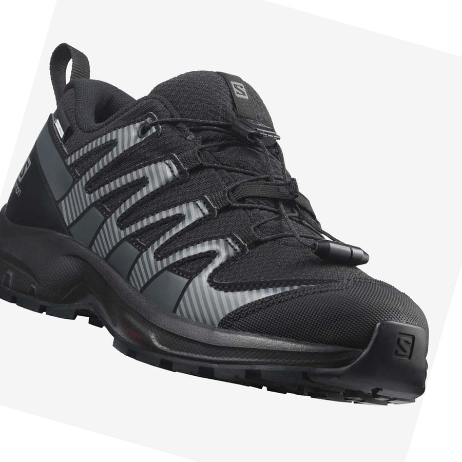 Tenis Senderismo Salomon XA PRO V8 CLIMASALOMON™ WATERPROOF Niños Negros | MX 2039QMA